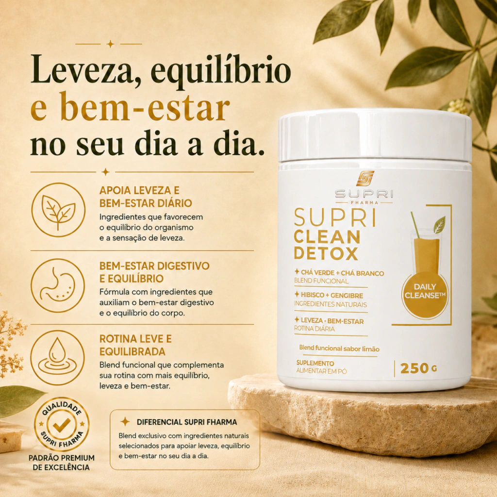 Supri Clean Detox - Leveza e Equilíbrio Diário